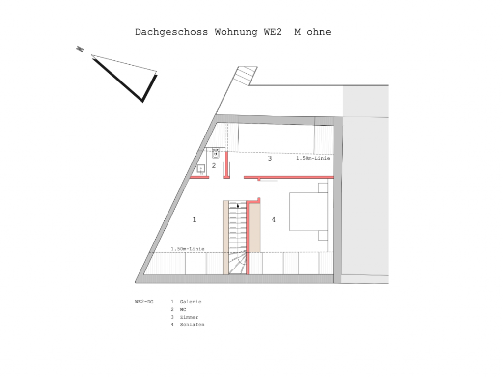 Wohnhaus Jubelberg in Langenweddingen - Dachgeschoss Wohnung WE2